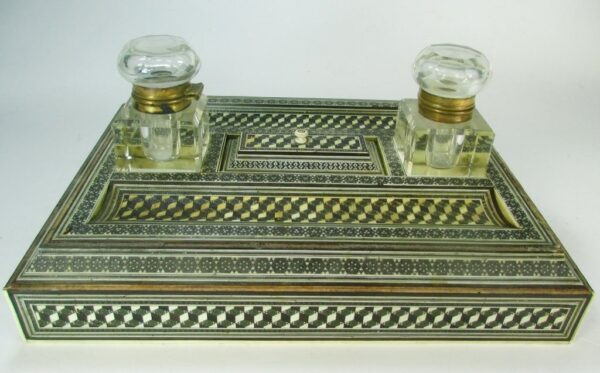 Antique Ivory Inkstand