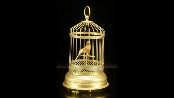 Antique Musical Bird Cage