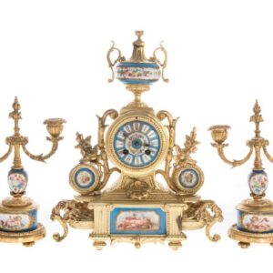 19th Century Sevres Clock Set