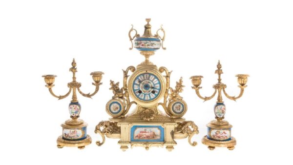 19th Century Sevres Clock Set