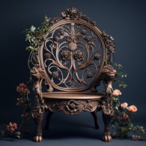 Ornate Chair in Art Nouveau Style