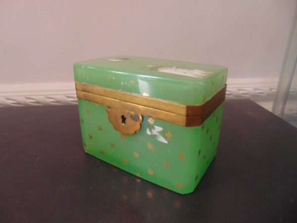 French Ormolu Opaline Casket Box