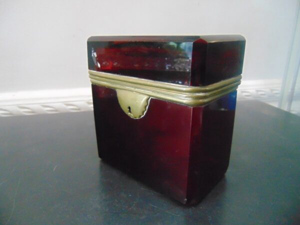 French Ormolu Glass Casket Box