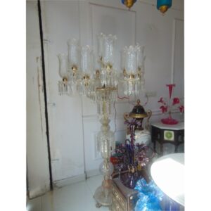 Heavy Cut Glass Torchiere