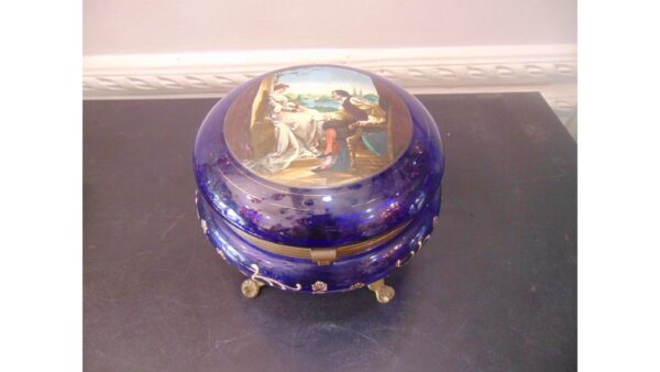 French glass box with gilt work