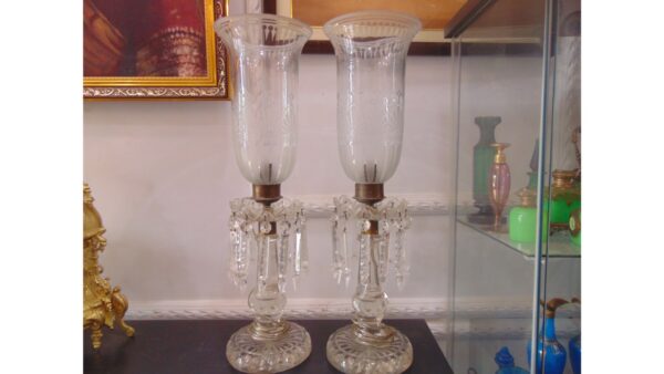 Cut Glass Candle stand Candelabra