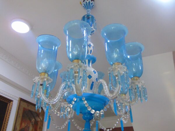 Blue Bohemian Baccarat Chandelier