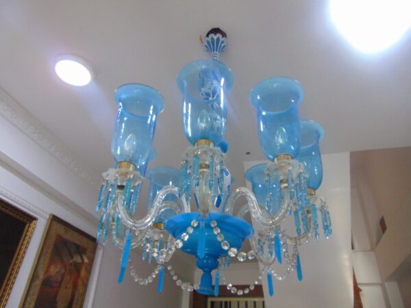 Blue Bohemian Baccarat Chandelier