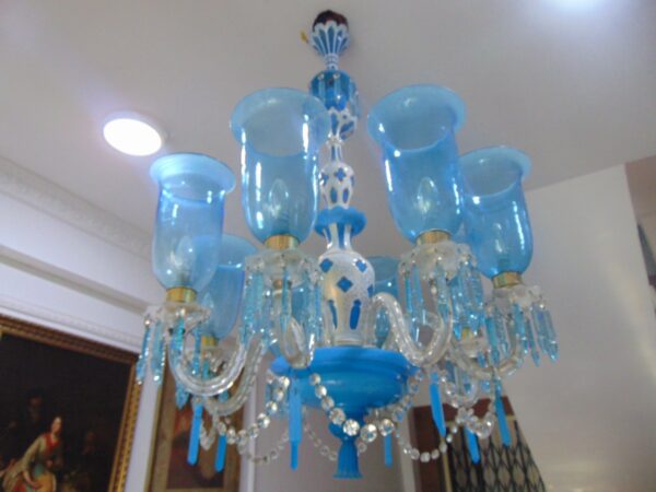 Blue Bohemian Baccarat Chandelier