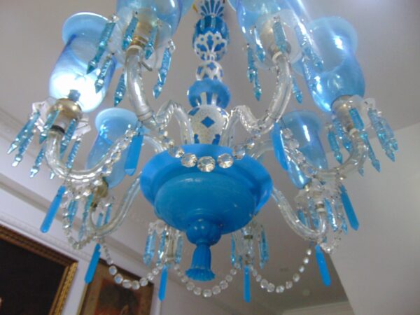 Blue Bohemian Baccarat Chandelier