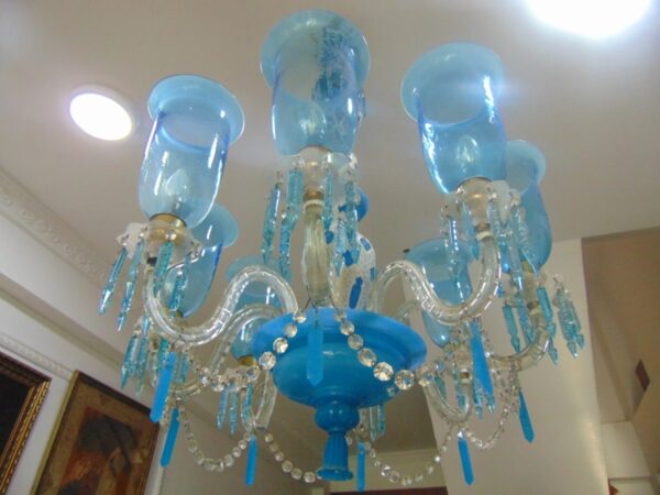 Blue Bohemian Baccarat Chandelier