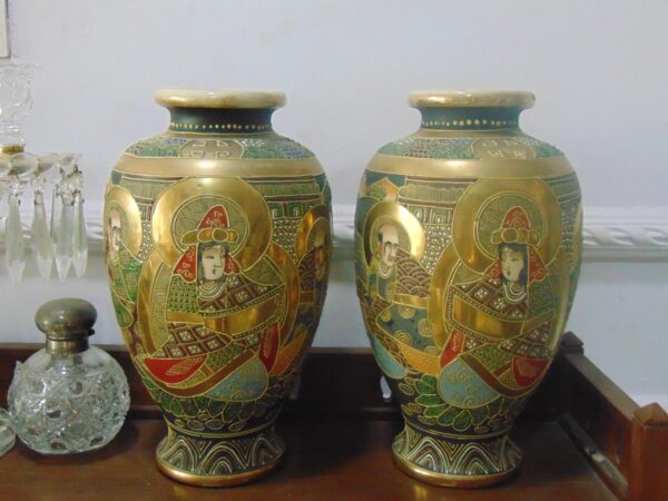 Japanese Satsuma Meiji Vases