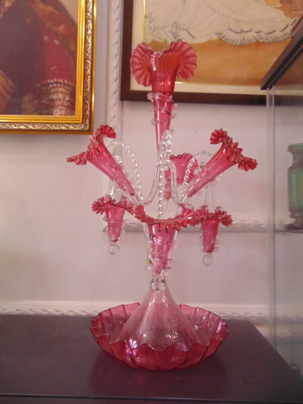 Pink Victorian Epergne