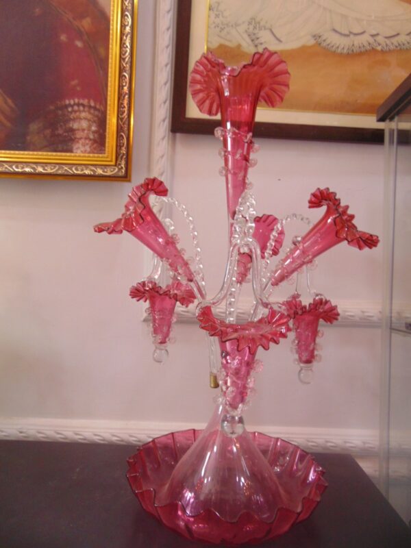 Pink Victorian Epergne