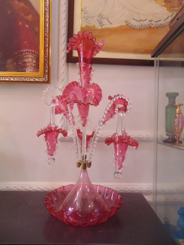 Pink Victorian Epergne