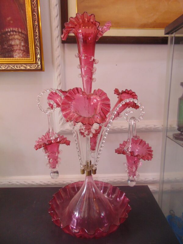 Pink Victorian Epergne