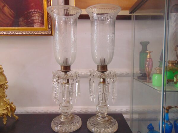 Cut Glass Candle stand Candelabra