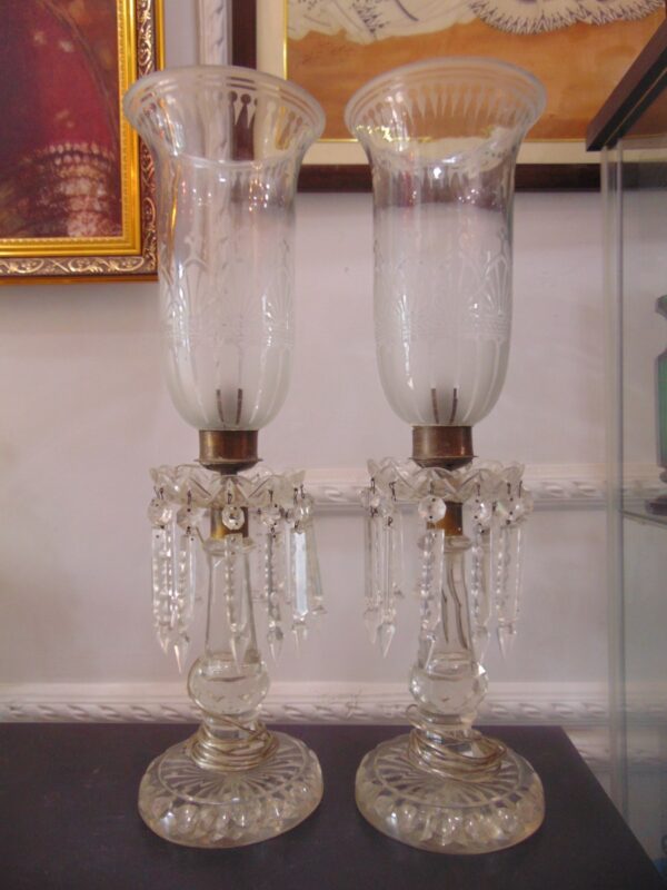 Cut Glass Candle stand Candelabra