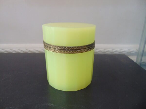 Lemon colored French Opaline Box