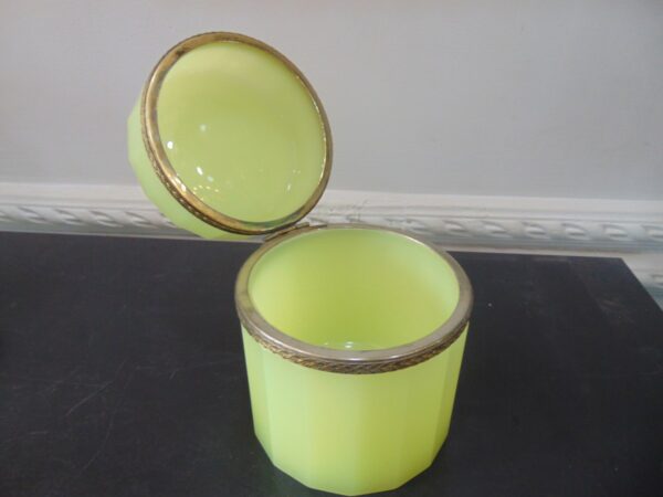 Lemon colored French Opaline Box