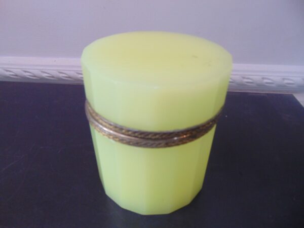 Lemon colored French Opaline Box