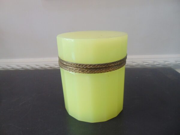 Lemon colored French Opaline Box