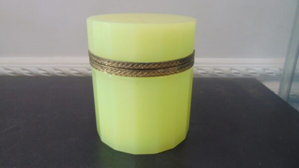 Lemon colored French Opaline Box