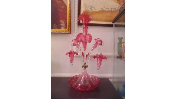 Pink Victorian Epergne